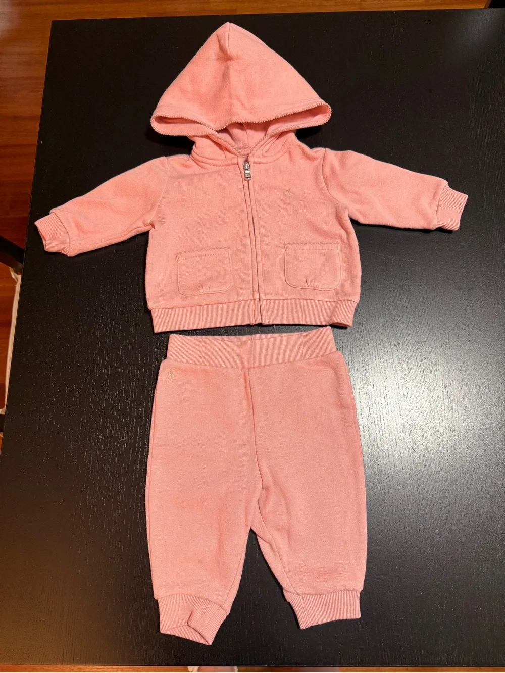 Ralph Lauren Pink Hooded Zip Sweatshirt & Joggers Set